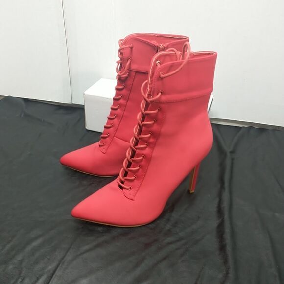 Olivia Woman's Size 9 Sexy Red Stiletto Boots. Condition is Pre-owned. - Picture 1 of 11
